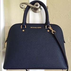 Navy Blue Michael Kors Satchel